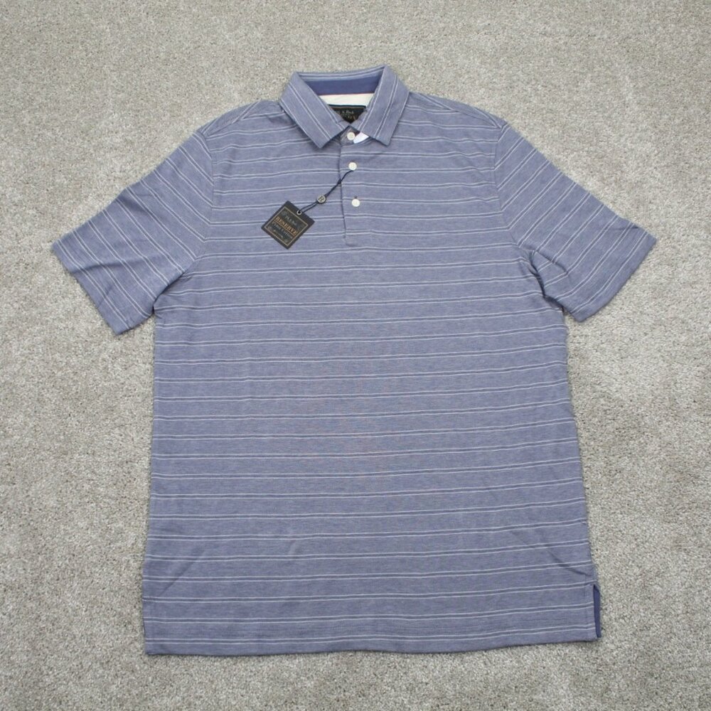 Jos. A. Bank Reserve Polo Shirt NWT Men Small Blue 100% Pima Cotton S/S Pullover